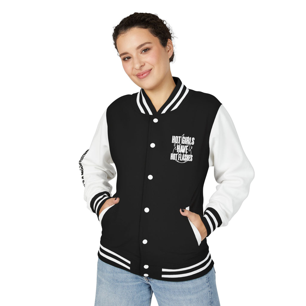 Letterman Jacket - Red & White Varsity Jacket with 'It's A Love Thing' Sleeve Text