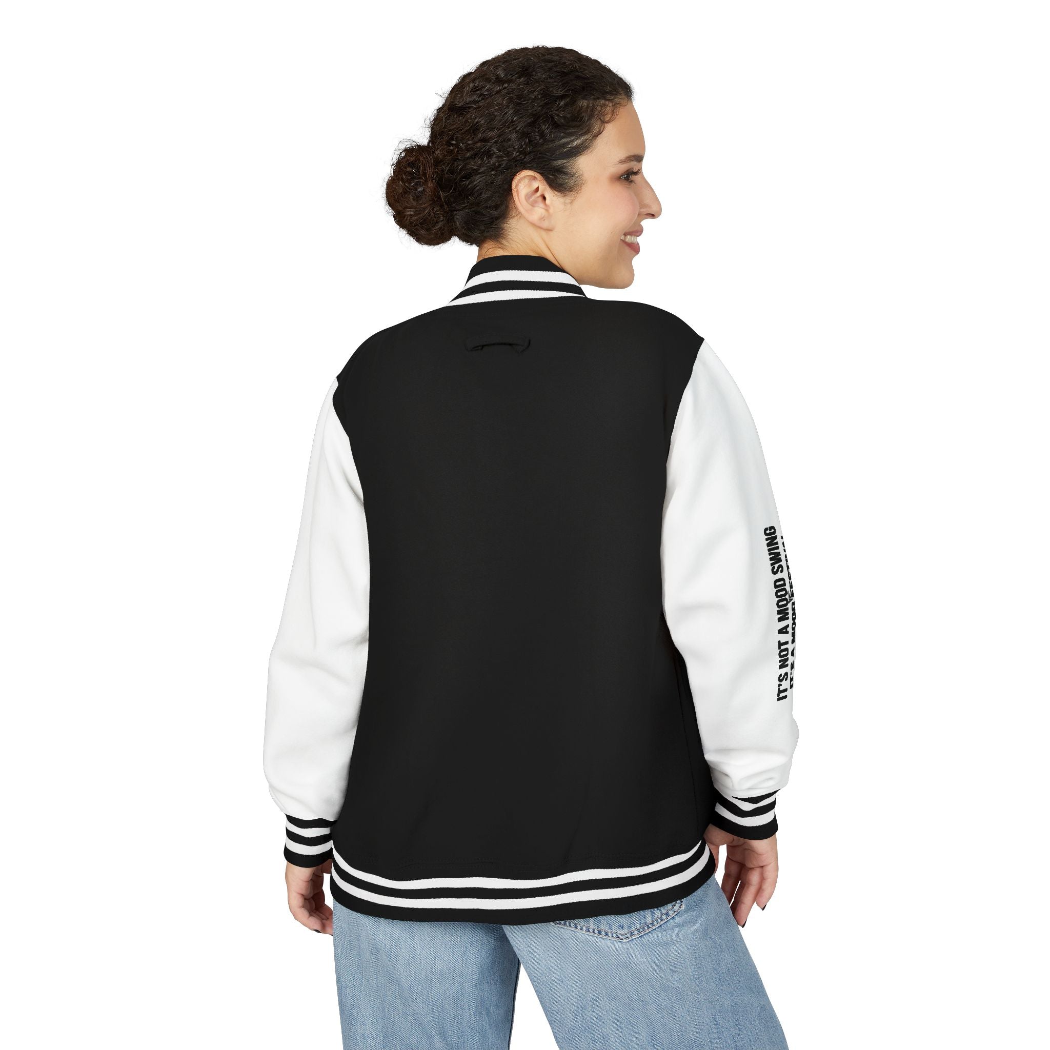 Letterman Jacket - Red & White Varsity Jacket with 'It's A Love Thing' Sleeve Text