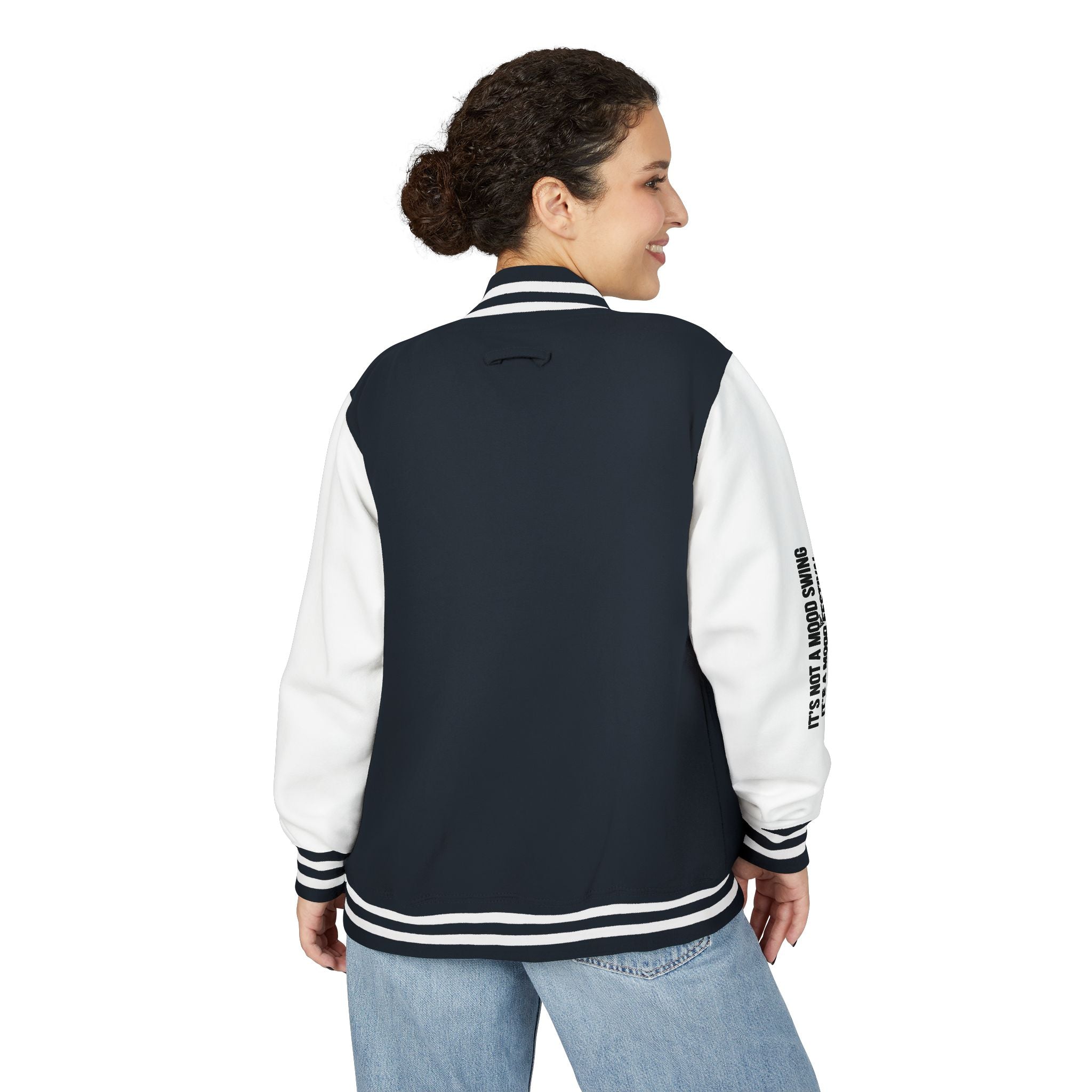 Letterman Jacket - Red & White Varsity Jacket with 'It's A Love Thing' Sleeve Text