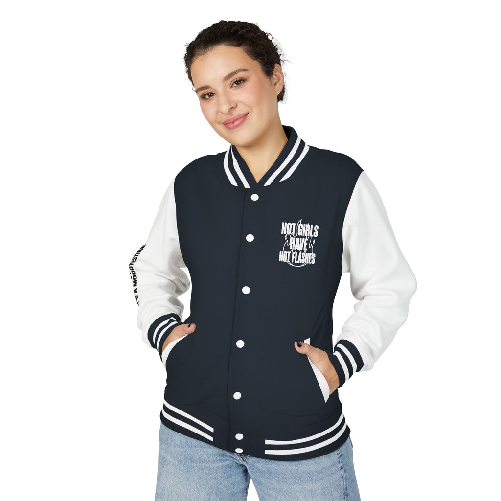 Letterman Jacket - Red & White Varsity Jacket with 'It's A Love Thing' Sleeve Text